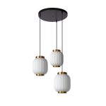 GOSSE PENDANT LIGHT 3XE27 IP20 WHITE/GOLD GLASS