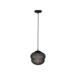 PENDANT LIGHT D:25CM E27 IP20 MATT BLACK GLASS