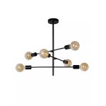 LESTER CEILING LIGHT 6XE27 IP20 BLACK