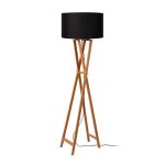 TRAFALGAR FLOOR LAMP E27 IP20 WOOD/BLACK SHADE