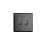 T&J RJ45 2G SOCKET INFINIT MAT BLACK