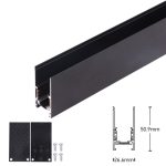 MAGNETIC TRACK SURFACE 48V 3M BLACK